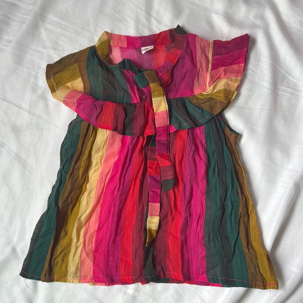 Y.J.Y - Colorful Striped Sleeveless baby dress